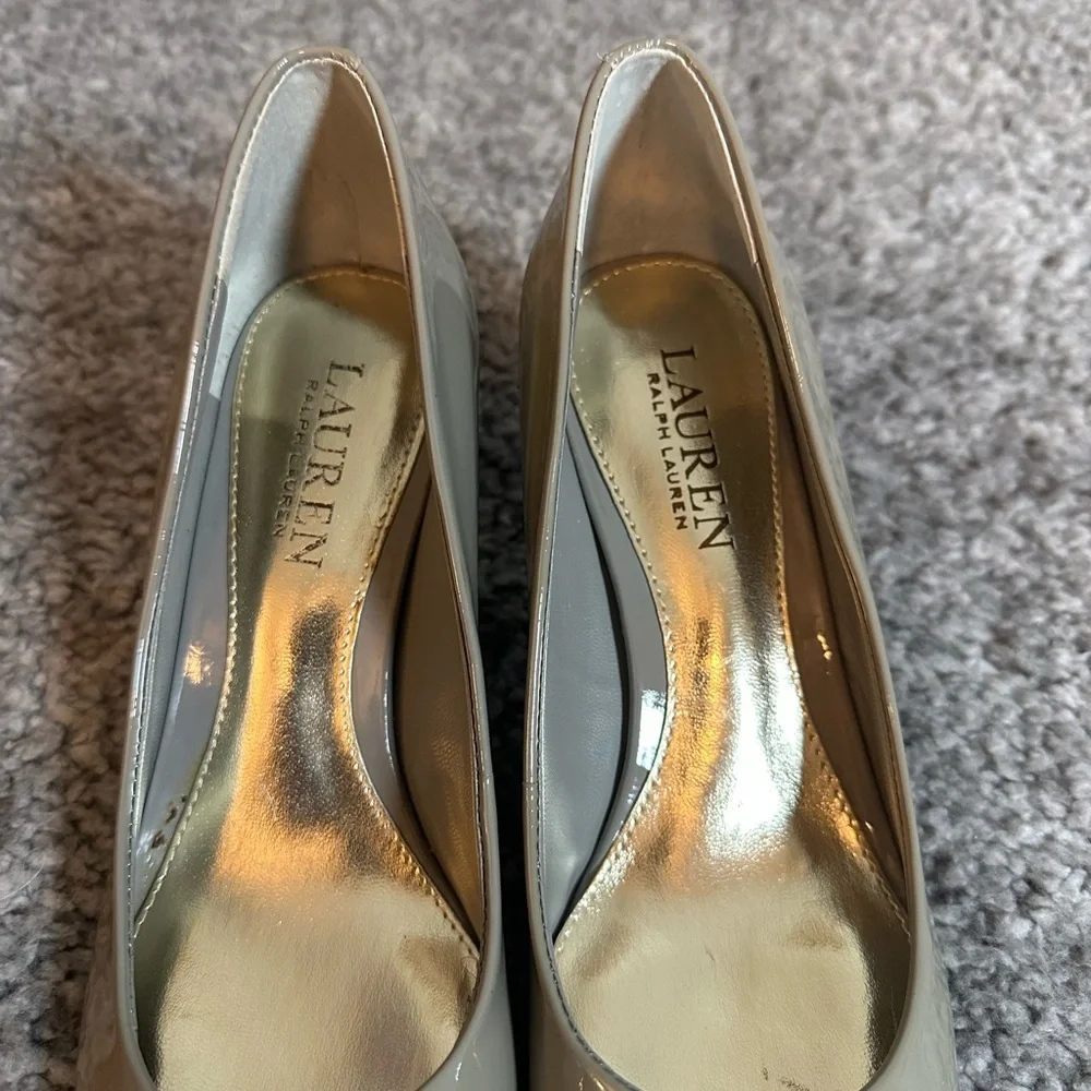 Lauren Ralph Lauren Beige Patent Leather Pumps Size 6 - Picture 4 of 10